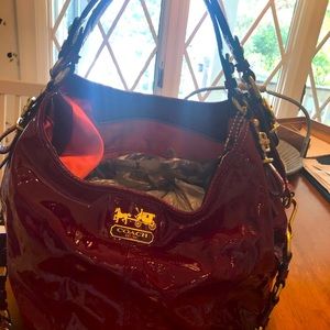Coach Madison Patent Leather Large Shoulder Bag